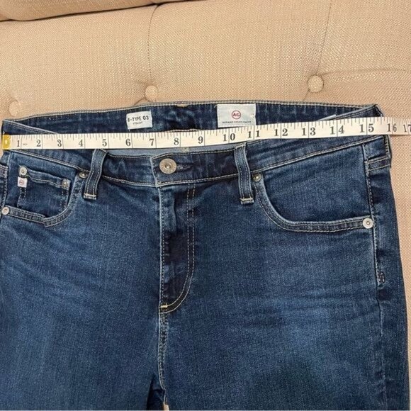 AG Adriano Goldschmied Women's Size 31x29 B-Type Straight Leg Dark Blue Denim J - Picture 11 of 12